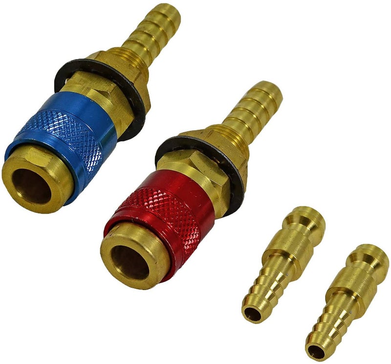 RIVERWELD Argon Quick Connect Fittings Hose Connector for QQ300 PTA DB SR WP 17 18 26 TIG Welding Torch 2set - Image 1